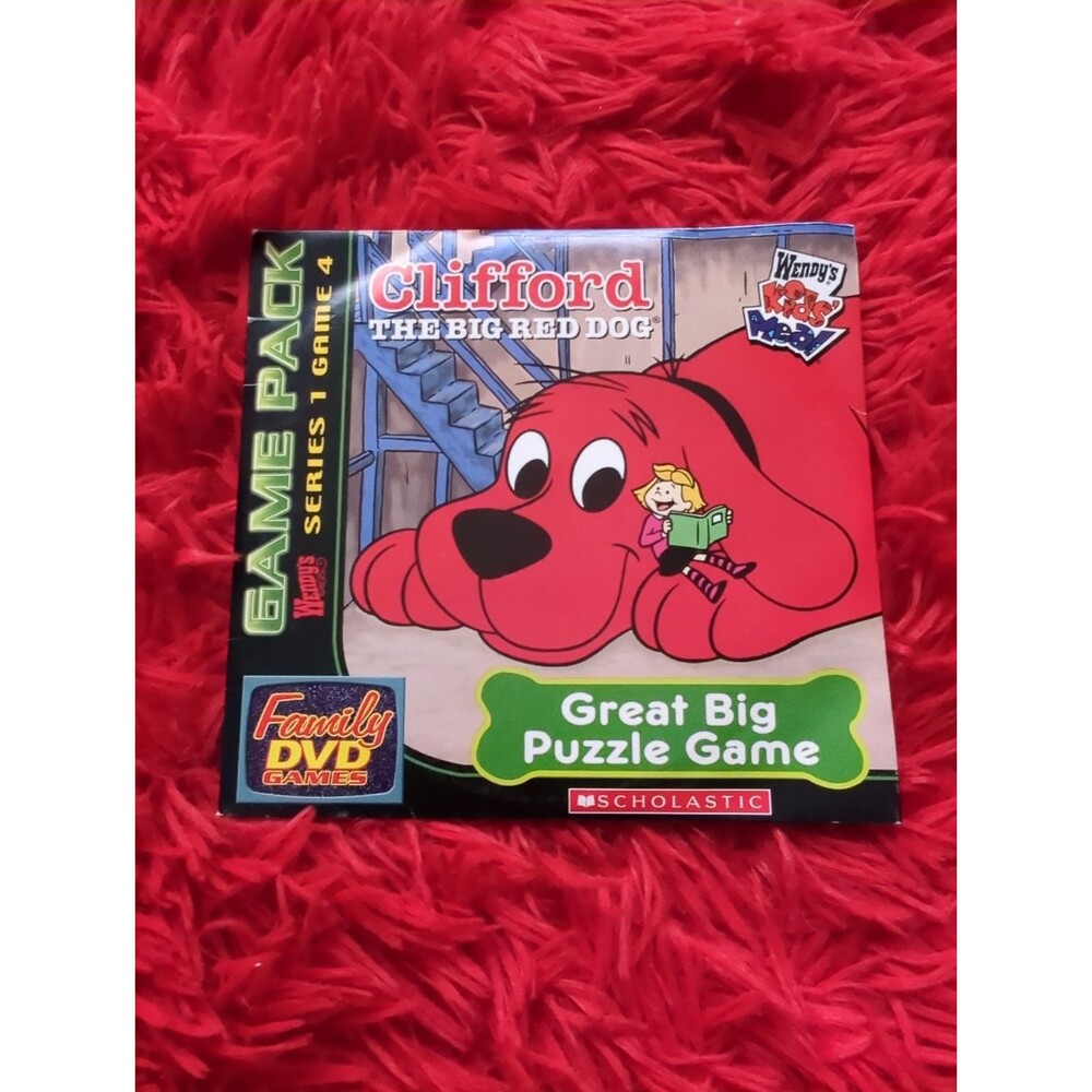 Clifford the Big Red Dog Great Big Puzzle Game Pack Scholastic Wendy's DVD